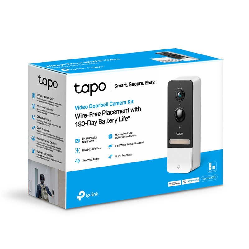 TP-LINK TAPO SMART VIDEO DOORBELL CAMERA KIT