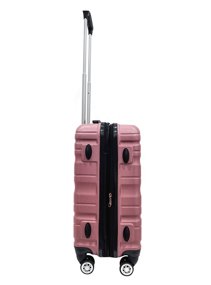 SHC LUGGAGE ABS EXTENDABLE 20IN. ROSE GOLD