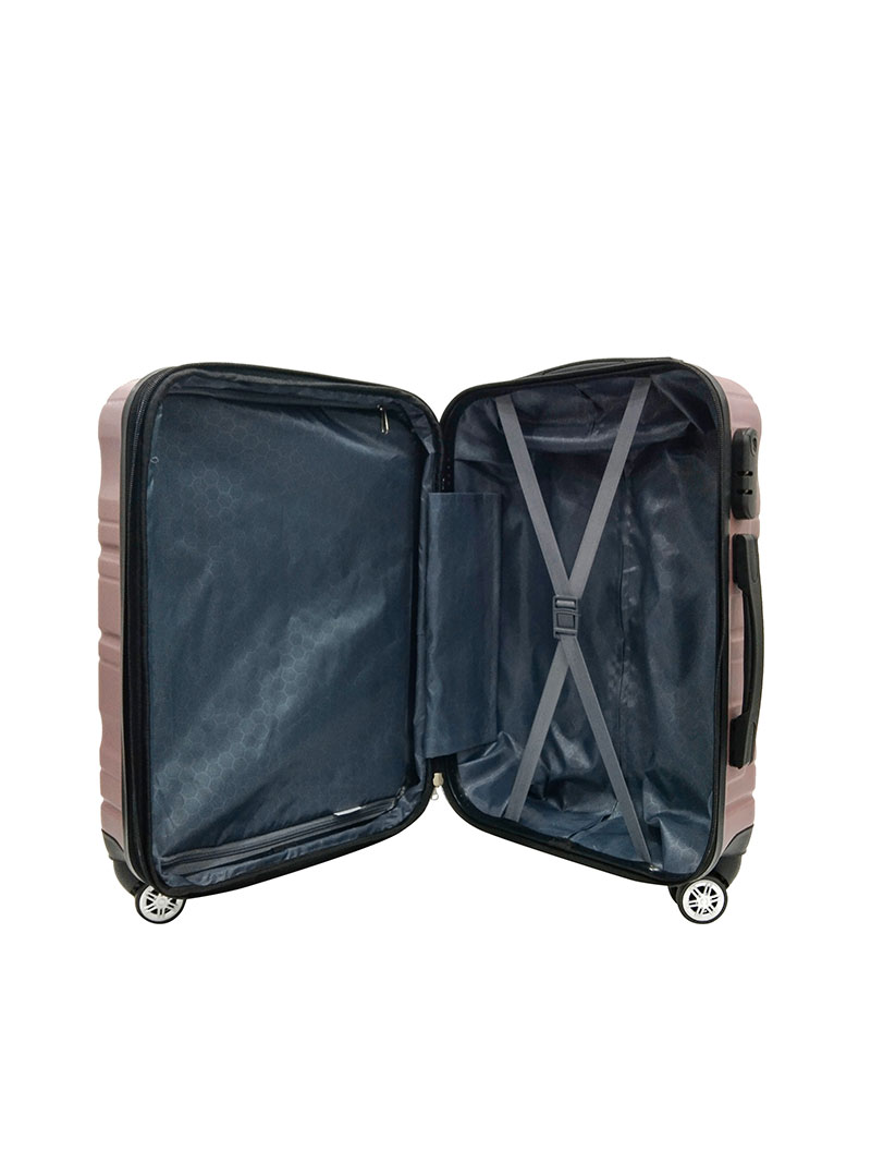 SHC LUGGAGE ABS EXTENDABLE 20IN. ROSE GOLD