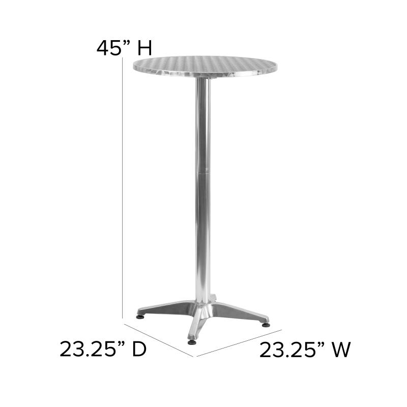 TAMPA ΤΡΑΠΕΖΙ BAR  ΑΣΗΜΙ - 60Χ70/114