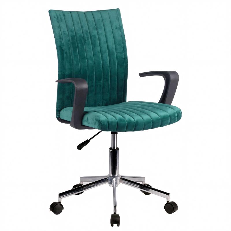 ROXY OFFICE CHAIR VELVET GREEN