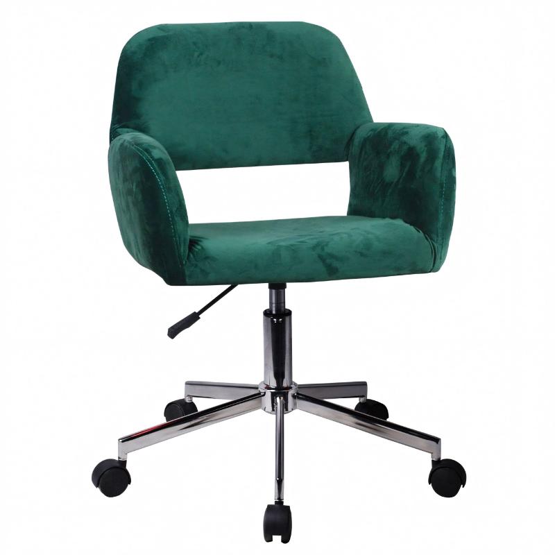 KLOI OFFICE CHAIR VELVET GREEN