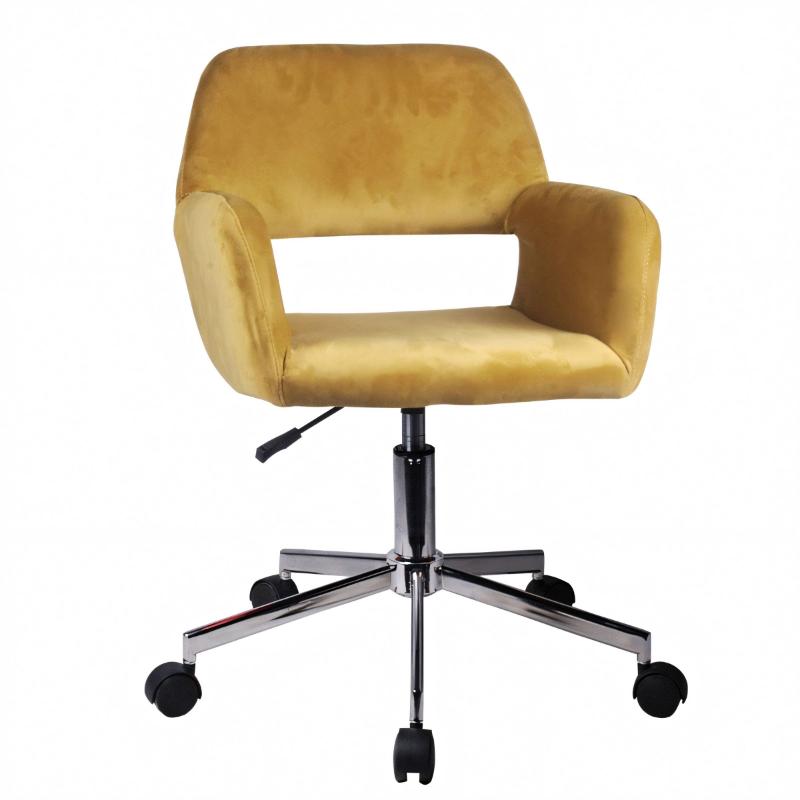 KLOI OFFICE CHAIR VELVET YELLOW