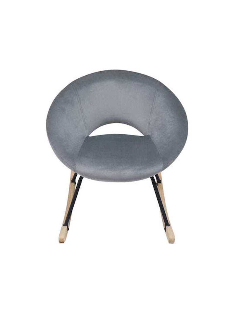 AIDEN CHAIR VELVET GREY 73.5x85x73CM