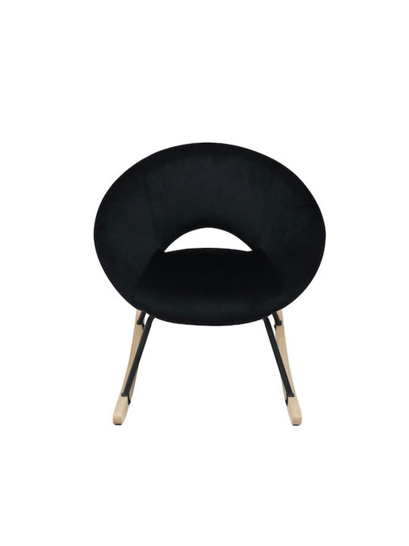 AIDEN CHAIR VELVET BLACK 73.5x85x73CM