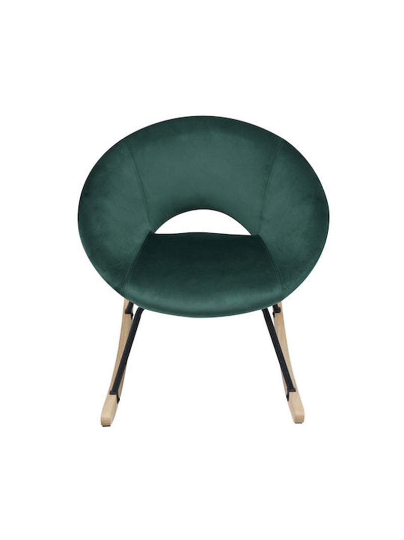 AIDEN CHAIR VELVET GREEN 73.5x85x73CM