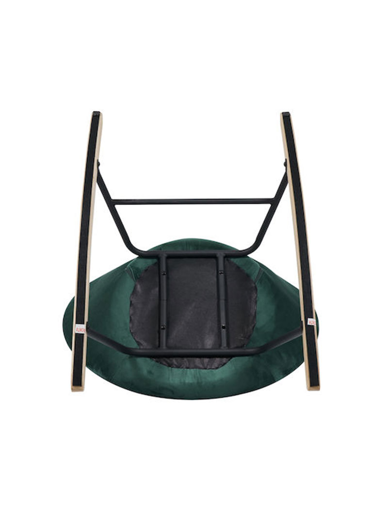 AIDEN CHAIR VELVET GREEN 73.5x85x73CM