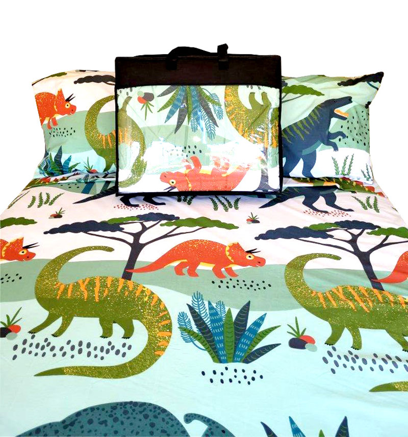 JONES ESSENTIALS QUILT COVER 180X230CM DINOSAUR