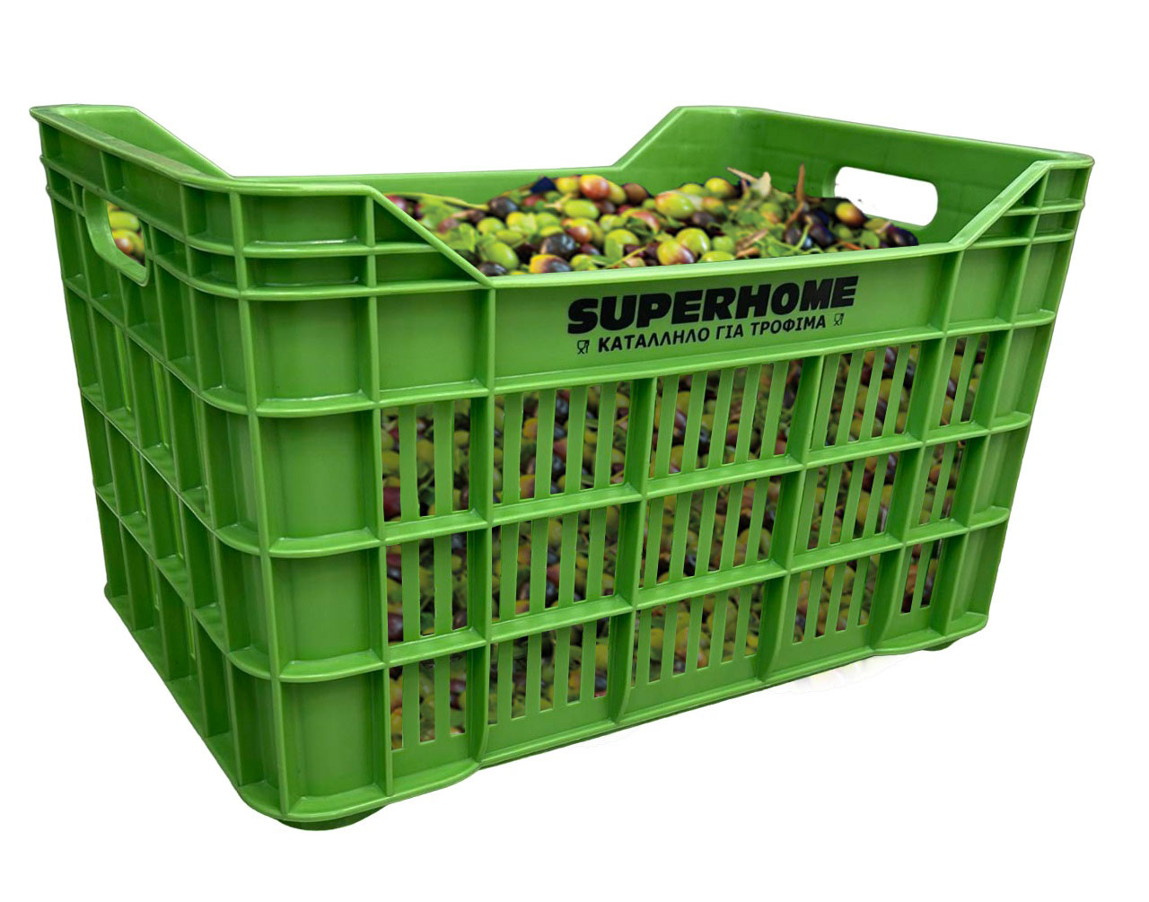 PLASTIC CRATE FOODGRADE, GRΕΕΝ