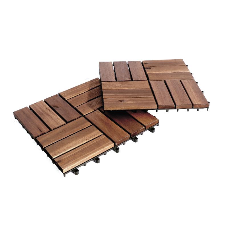 DECK TILE ACA 12S 30X30 9P DBR