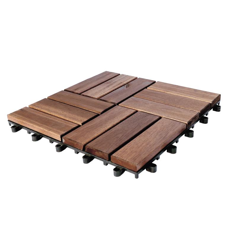 DECK TILE ACA 12S 30X30 9P DBR