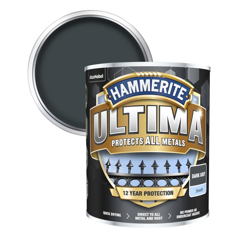 HAMMERITE ULTIMA ΛΕΙΟ ΣΚΟΥΡΟ ΓΚΡΙ 0.75L