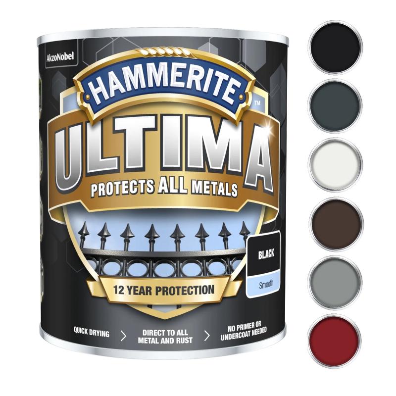 HAMMERITE ULTIMA ΛΕΙΟ ΣΚΟΥΡΟ ΓΚΡΙ 0.75L