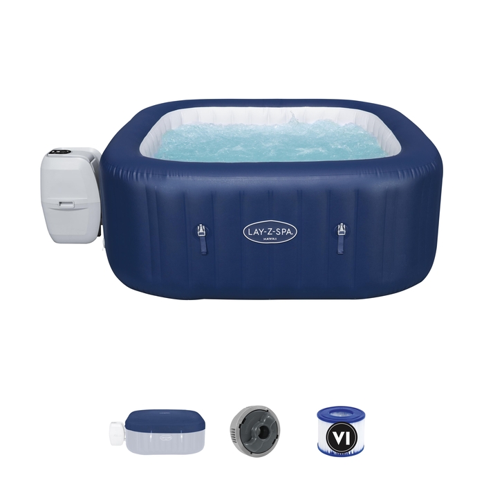 BESTWAY 60021 LAY-Z-SPA HAWAII AIRJET INFLATABLE HOT TUB SPA 4-6 PERSON