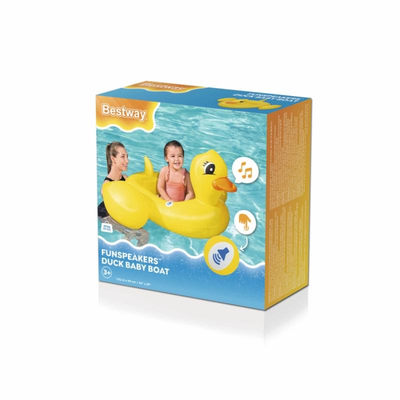 BESTWAY FUNSPEAKERS DUCK BABY BOAT 1.11M x 98CM x 51CM