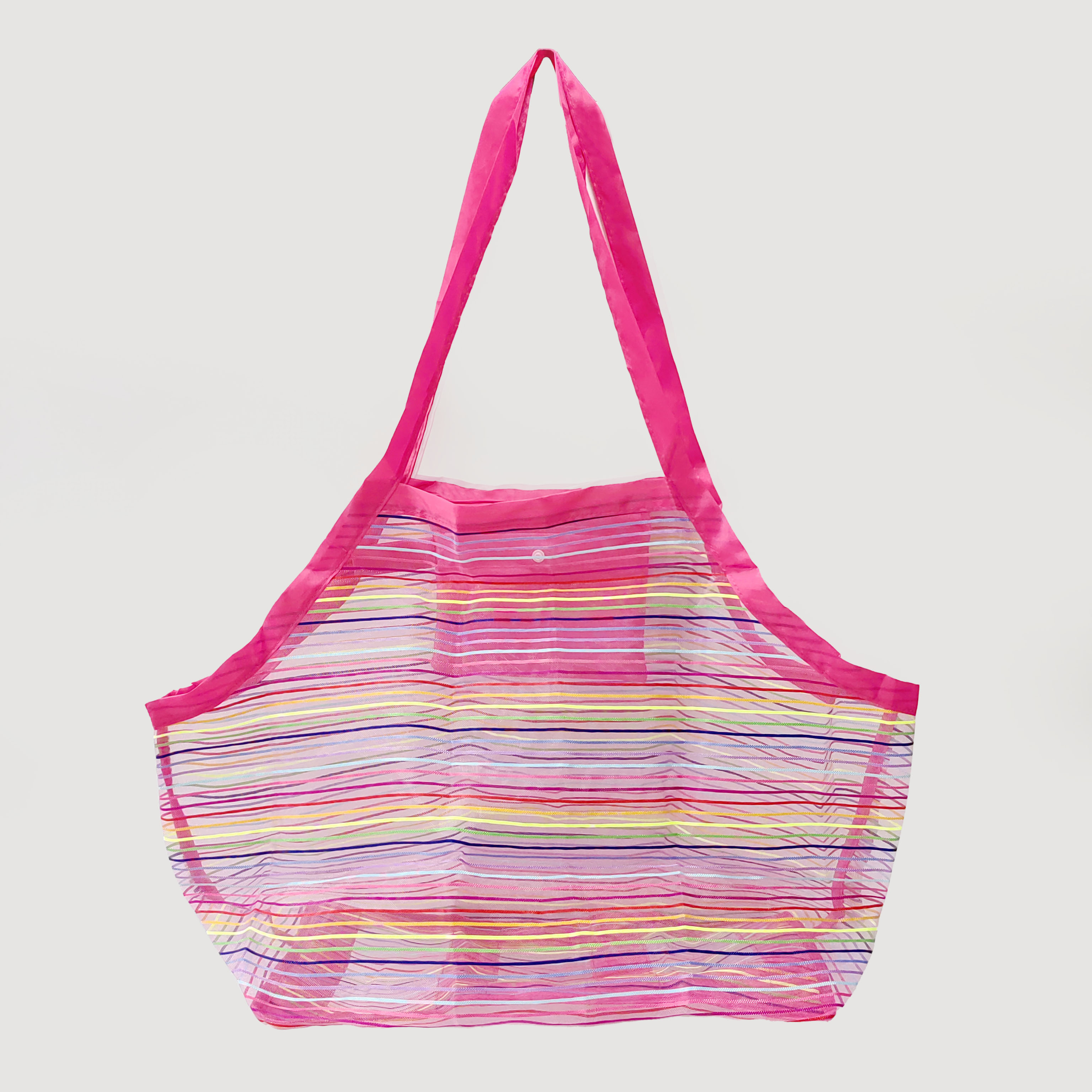 BEACH BAG OXFORD & MESH - FANCY PINK