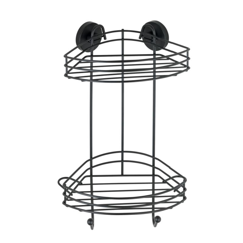 WENKO VACUUM-LOC 2-TIER CORNER RACK ΜΑΥΡΟ