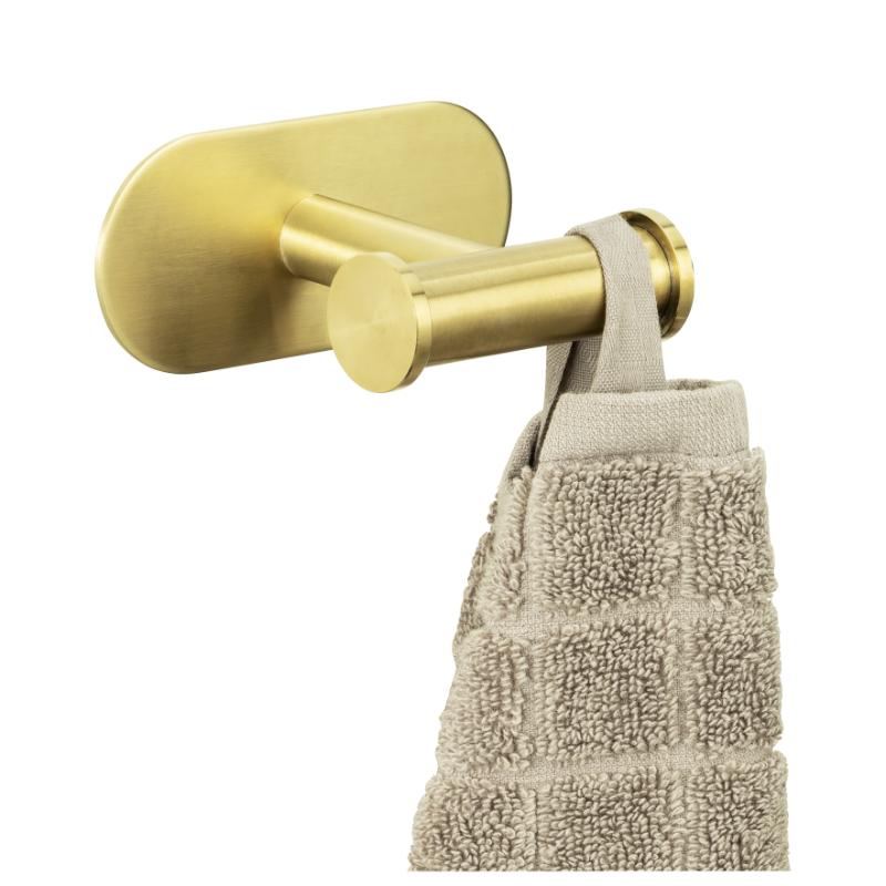 WENKO TURBO-LOC OREA GOLD MATT WALL HOOK DUO