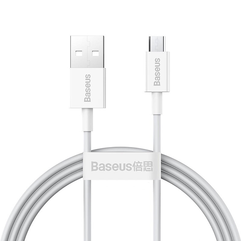 BASEUS ΚΑΛΩΔΙΟ ΦΟΡΤΙΣΗΣ/ΜΕΤΑΦΟΡΑΣ ΔΕΔΟΜΕΝΩΝ MICRO-USB ΣΕ USB-A  2M - ΛΕΥΚΟ