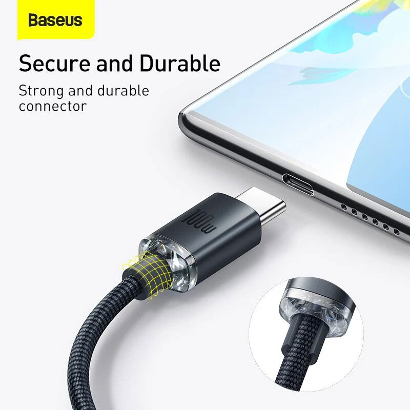 BASEUS ΚΑΛΩΔΙΟ USB-A ΣΕ TYPE-C 100W 1.2M - ΜΑΥΡΟ