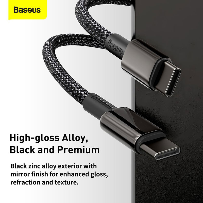 BASEUS USB-C TO USB-C 100W 2M - BLACK