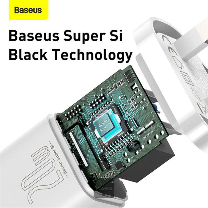 BASEUS UK ΦΟΡΤΙΣΤΗΣ ΤΟΙΧΟΥ ΜΕ 2 X USB-A 2 X USB-C - ΛΕΥΚΟ