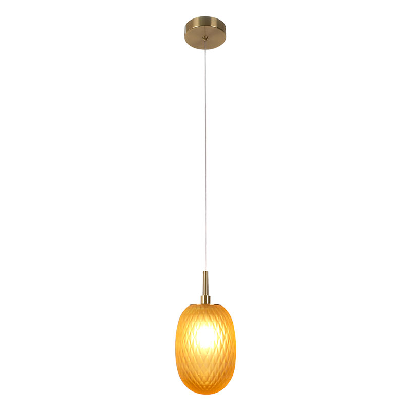 SUNLIGHT 1xG9 (MAX.5W) PENDANT LIGHT GLASS ORANGE IP20 Ø120xH170xH1595MM