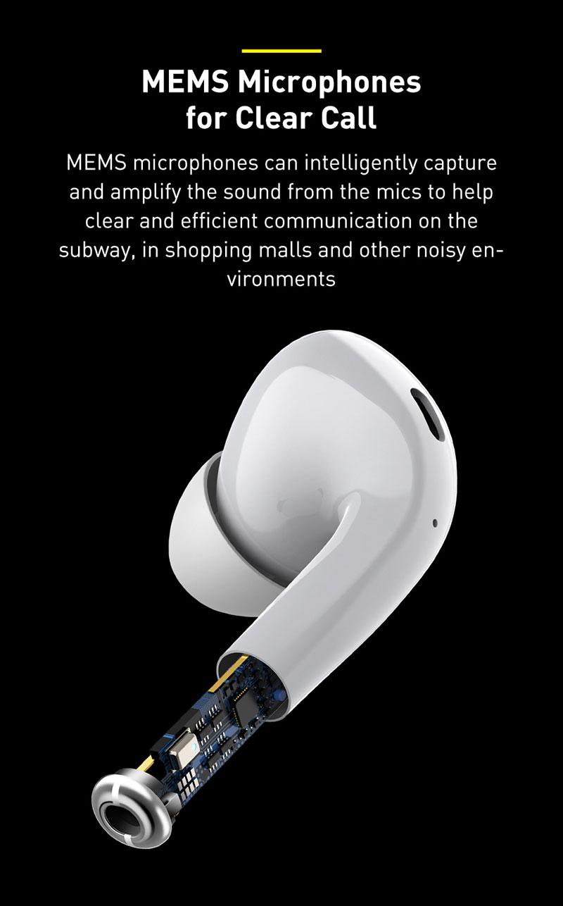 BASEUS EARPHONES W3 - WHITE