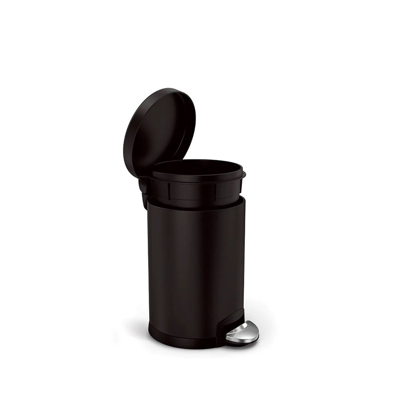 SIMPLEHUMAN ROUND PEDAL BIN 4.5L BLACK MAT