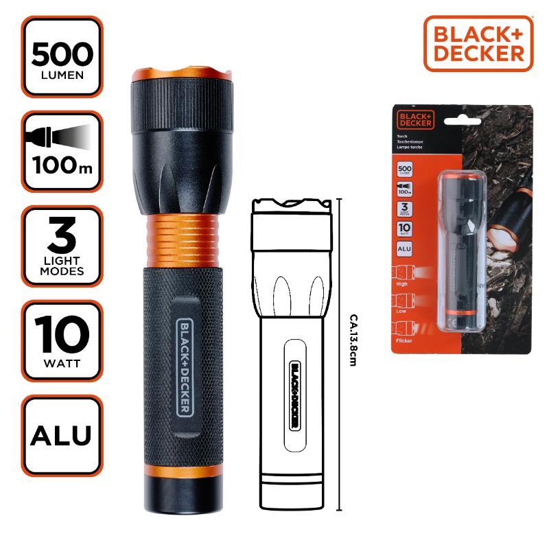 BLACK&DECKER ΦΑΚΟΣ LED 10W 500LM 100M ΑΚΤΙΝΑ ΔΕΣΜΗΣ