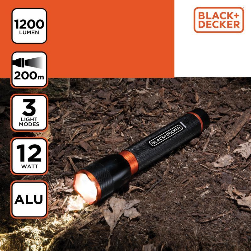 BLACK&DECKER ΦΑΚΟΣ LED 12W 1200LM 200M ΑΚΤΙΝΑ ΔΕΣΜΗΣ