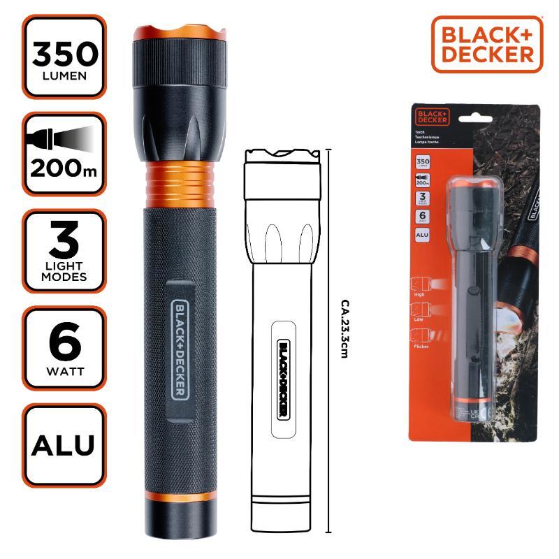 BLACK&DECKER ΦΑΚΟΣ LED 6W 350LM 200M ΑΚΤΙΝΑ ΔΕΣΜΗΣ