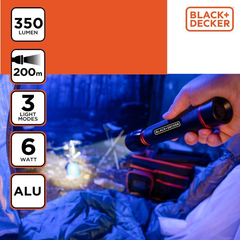 BLACK&DECKER ΦΑΚΟΣ LED 6W 350LM 200M ΑΚΤΙΝΑ ΔΕΣΜΗΣ