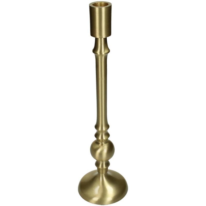 CANDLE HOLDER ALUMINIUM 9X9X33C-GOLD