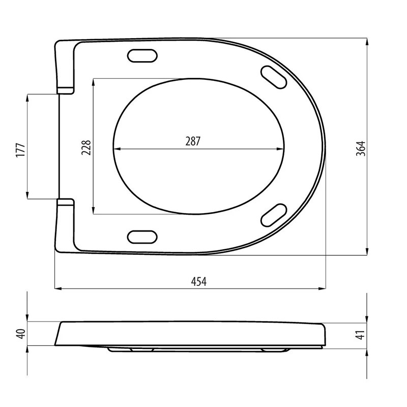 TECHNO PLAST MAJORKA TOILET SEAT SOFT CLOSE D-SHAPED - WHITE