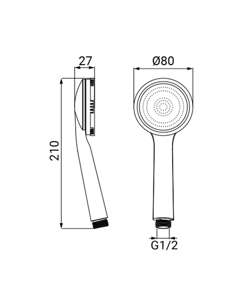 IDROBRIC HAND SHOWER PIXI WITH WATER PRESS