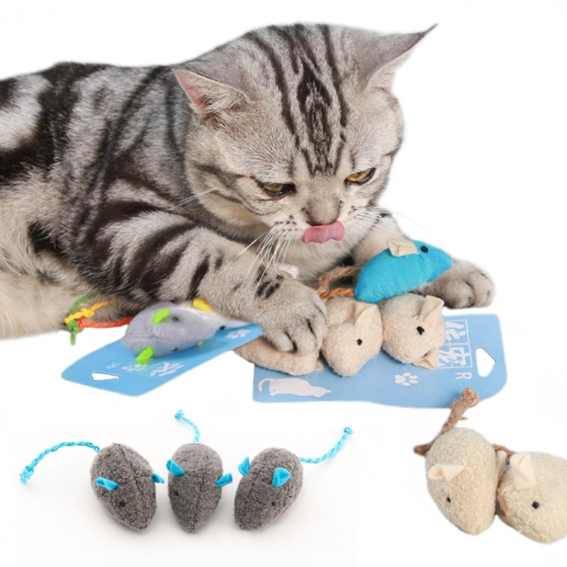 INTERACTIVE MOUSE TOY FOR CATS - 3 PIECES