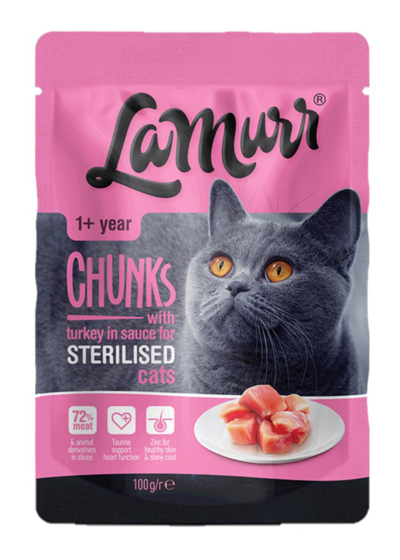 LAMURR CAT POUCH TURKEY 100G