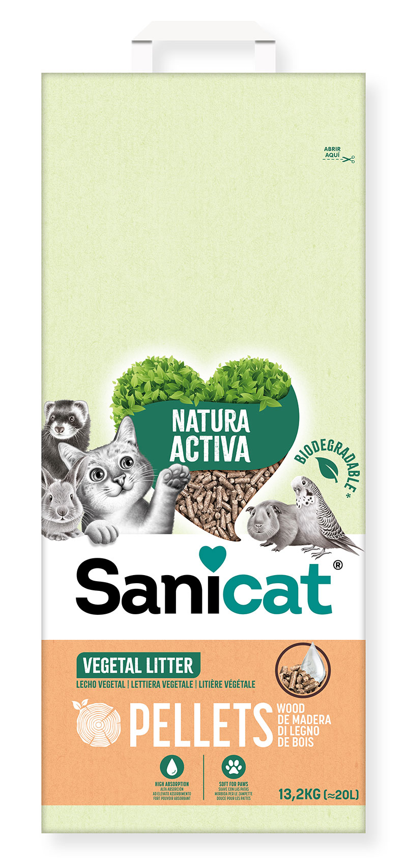 SANICAT WOOD PELLETS 20L NATURA ACTIVA 