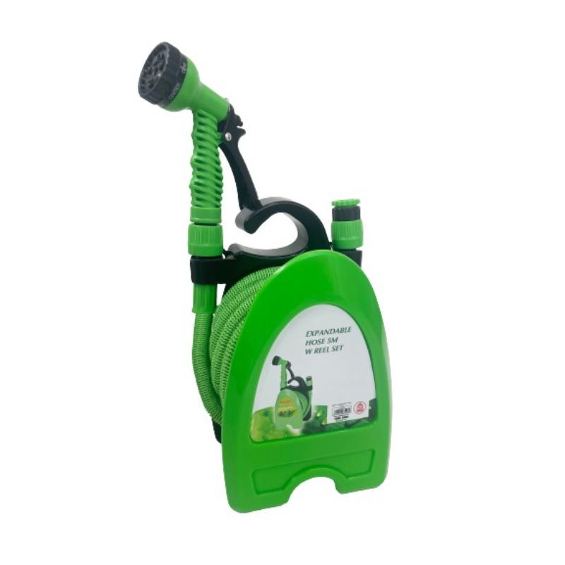 EXPANDABLE HOSE 5M WITH REEL SET - GREEN