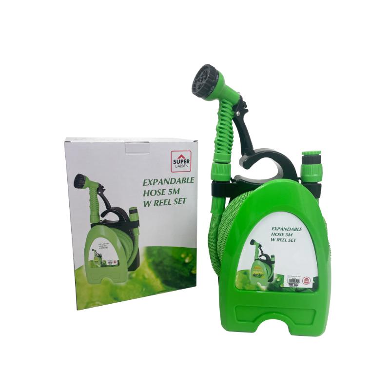 EXPANDABLE HOSE 5M WITH REEL SET - GREEN