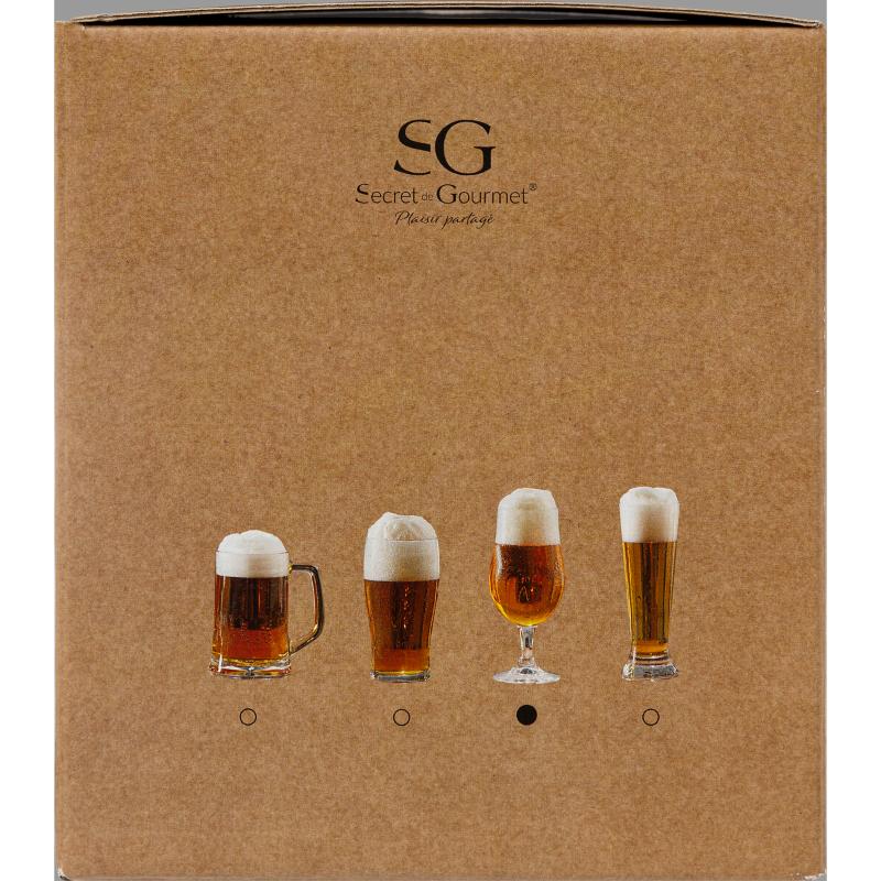 SECRET DE GOURMET SET 4 GLASS W/FEET 37CL