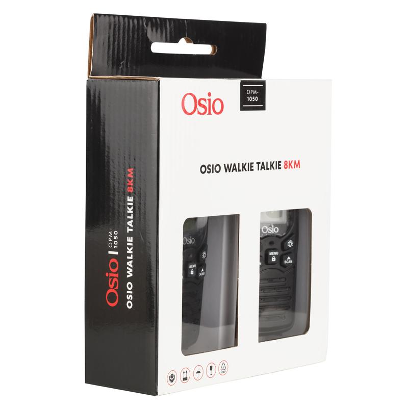 OSIO OPM-1010 PMR WALKIE TALKIE UP TO 8KM - BLACK