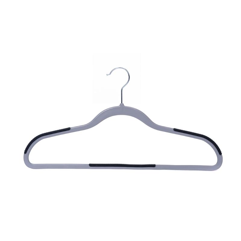 PLASTIC HANGERS 10 PIECES - GREY