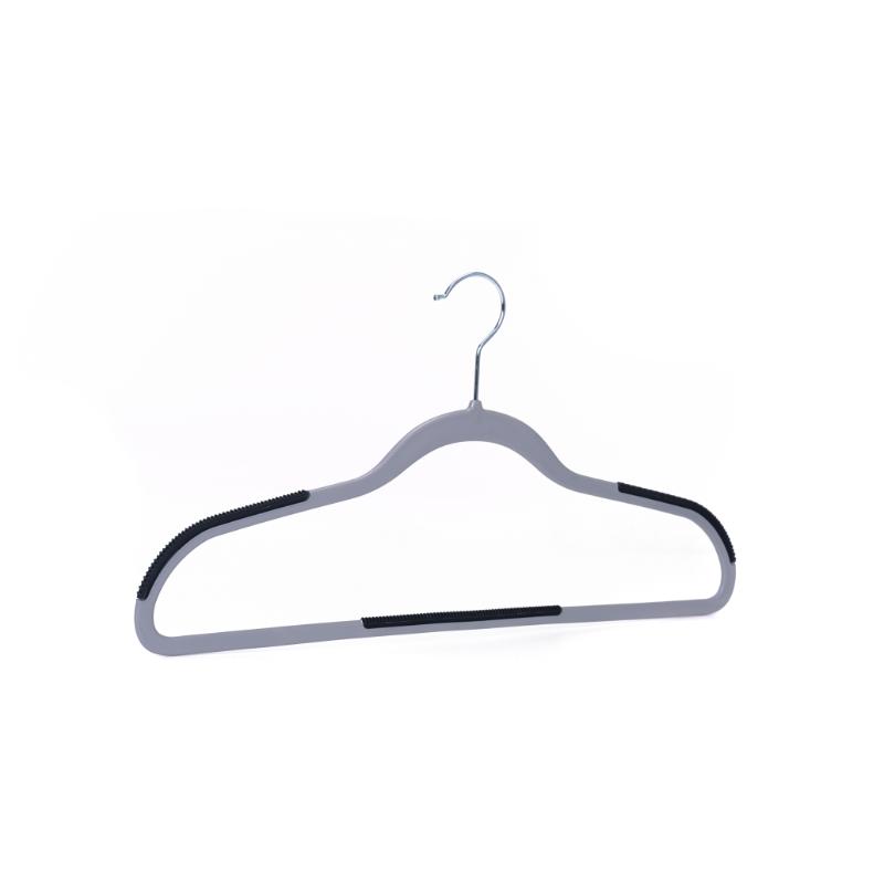 PLASTIC HANGERS 10 PIECES - GREY