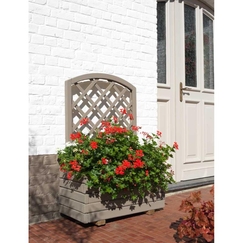 FOREST STYLE WOOD POT WITH TRELLIS CAJOU 35MM-X80X120X40CM