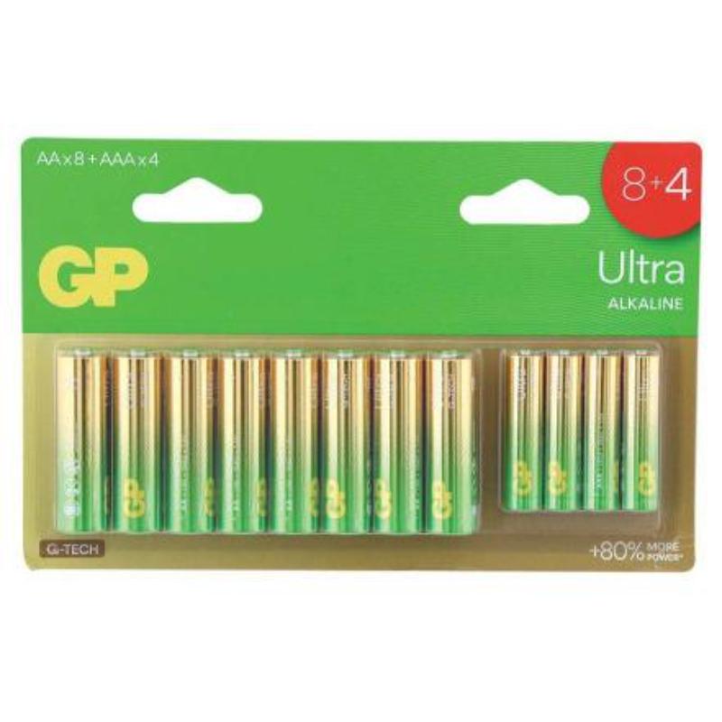 GP AA 8PCS&AAA 4PCS ULTRA ALKALINE