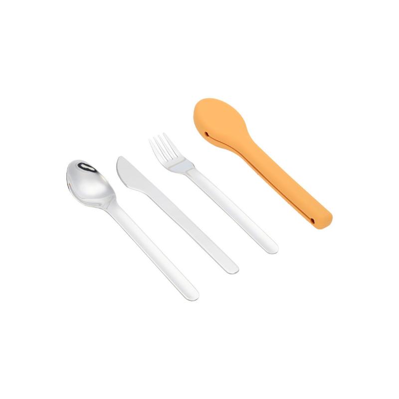 CUTLERY SET 3 PCS WΙΤΗ SILICONE CASE