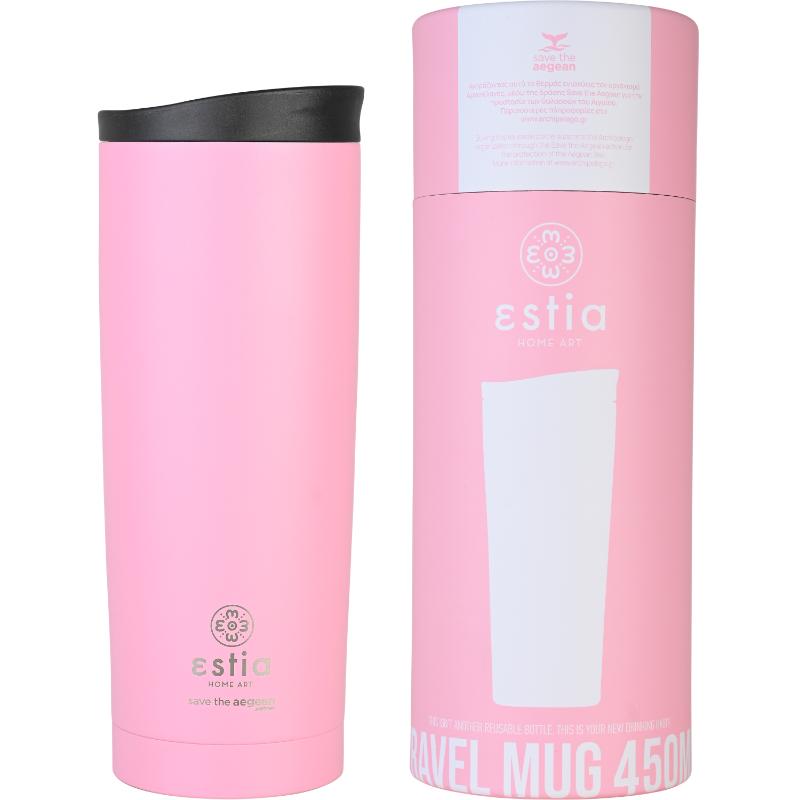 ESTIA TRAVEL MUG 450ML - PINK