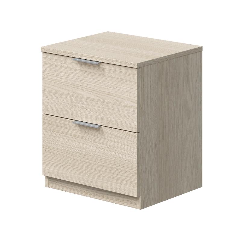 FORES BEDSIDE TABLE 2DRAWER OAK